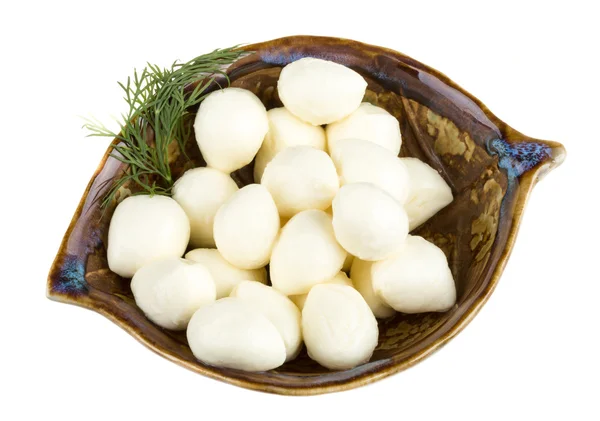 Foto von köstlichen kleinen Mozzarella-Kirschen — Stockfoto