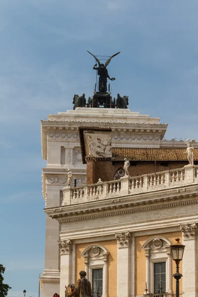 Plaza del Campidoglio (Piazza del Campidoglio) en Roma, Italia —  Fotos de Stock