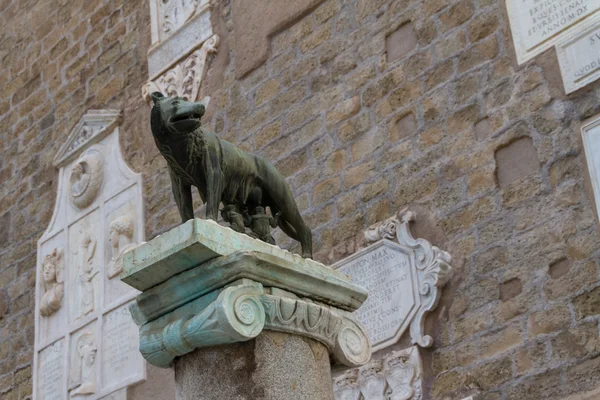 Gebouw ruïnes en oude kolommen in rome, Italië — Stockfoto