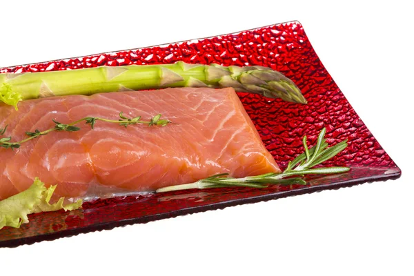 Filetto di salmone guarnito — Foto Stock