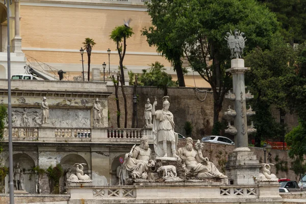 Piazza del Popolo a Roma — Foto Stock