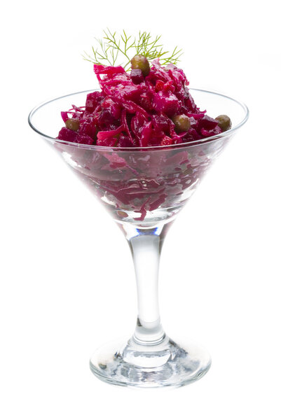 Русский свекольный салат из винегрета
