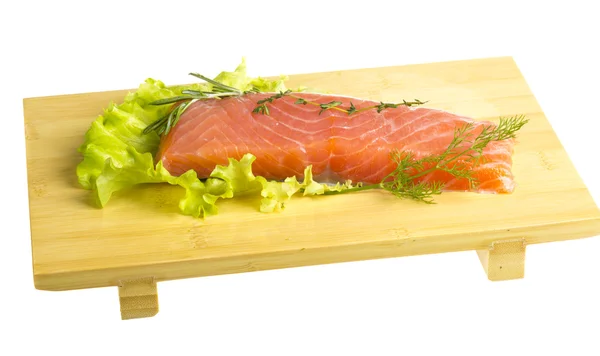 Filetto di salmone guarnito — Foto Stock