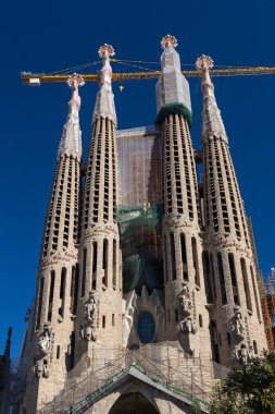 Barcelona İspanya - 28 Ekim: La Sagrada Familia - impressiv