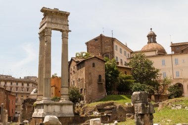 Ruins by Teatro di Marcello, Rome - Italy clipart