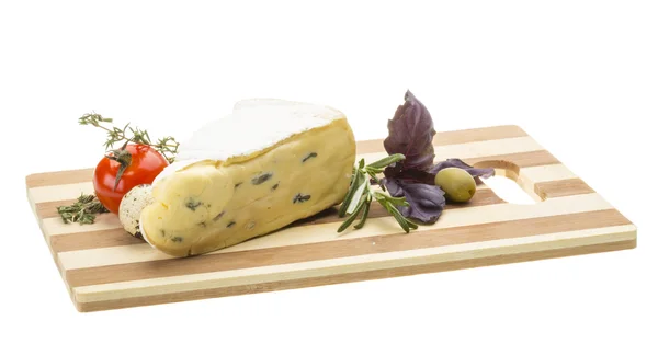 Un trozo de queso brie suave — Foto de Stock