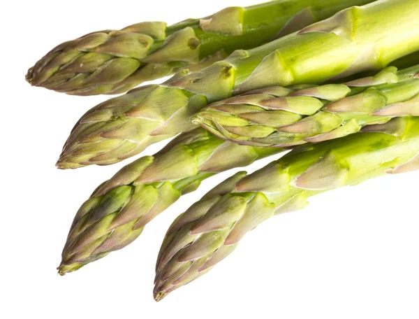 Verse asperges spears geïsoleerd op wit — Stockfoto