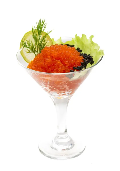 Rad and Black caviar — Stock Photo, Image