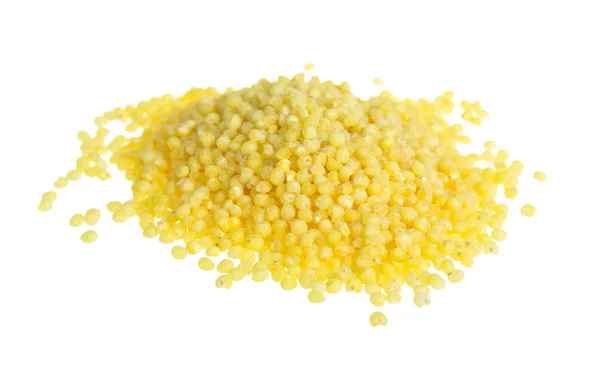 Scoop of hulled millet — Stock Photo, Image