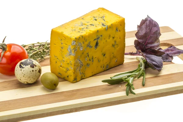 Yellow cheese with blue mold — Stock Photo, Image