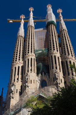 Barcelona İspanya - 28 Ekim: La Sagrada Familia - impressiv