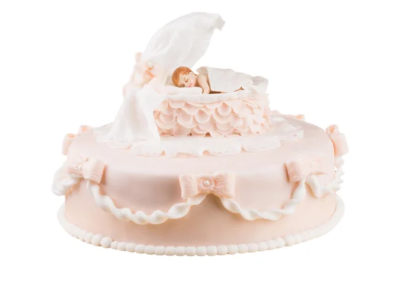 Handmande gâteau d'anniversaire tourné dans une scène de gros plan — Photo