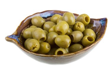 beyaz zemin üzerine zeytin