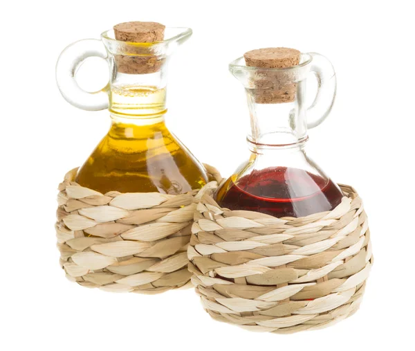 Red Wine Vinegar and sunflower oil — Stock Photo, Image