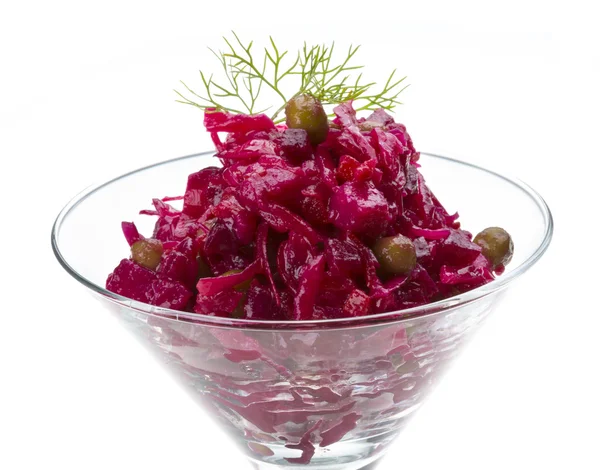 Vinaigrette Russian beetroot salad — Stock Photo, Image