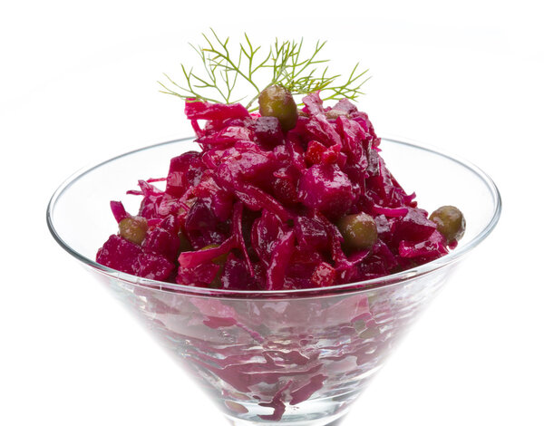 Русский свекольный салат из винегрета
