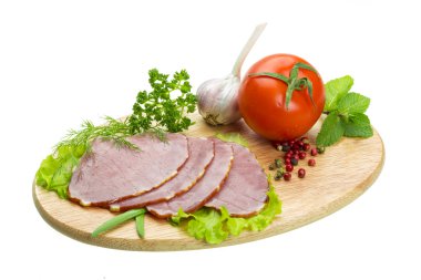 Olgun taze sebze jambon