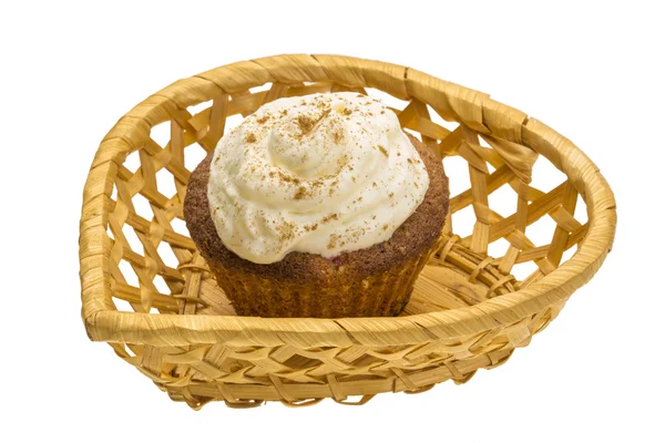 Cupcake with cream — Stock Photo, Image
