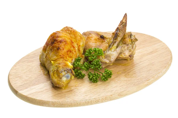 Pollo asado con perejil y llevar —  Fotos de Stock