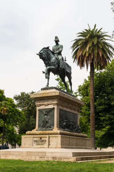 Estátua de Carlo Alberto — Fotografia de Stock