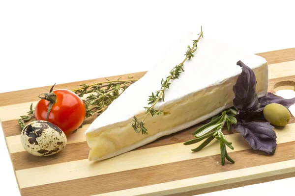 Keil des Gourmet-Brie-Käses — Stockfoto