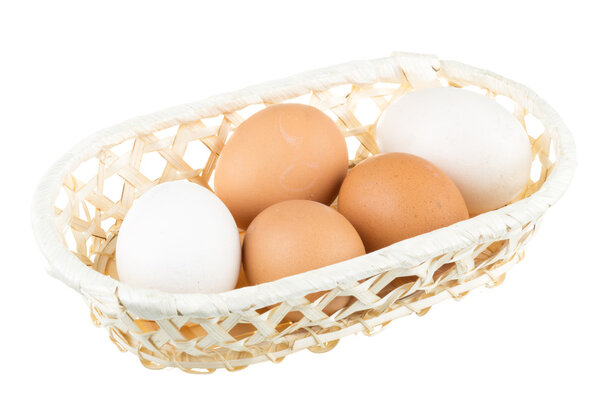 Eggs isolated on white background