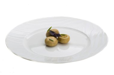 Olgun taze champignon