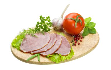 Olgun taze sebze jambon