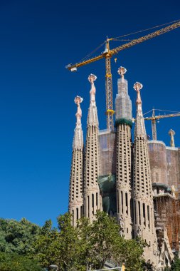 Barcelona İspanya - 28 Ekim: La Sagrada Familia - impressiv