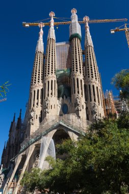 Barcelona İspanya - 28 Ekim: La Sagrada Familia - impressiv