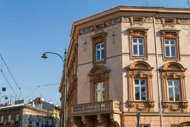 krakow tarihi bir bina. Polonya