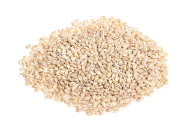 pearl üzerinde beyaz izole arpa yığını