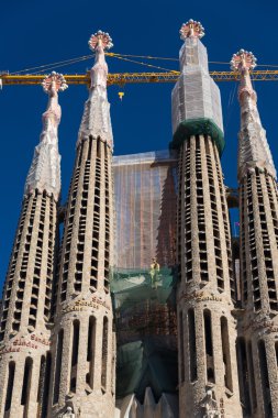 Barcelona İspanya - 28 Ekim: La Sagrada Familia - impressiv