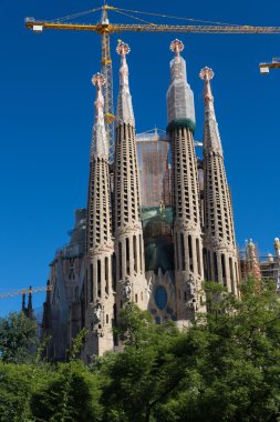 Barcelona İspanya - 28 Ekim: La Sagrada Familia - impressiv