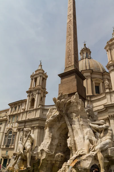 Svatý agnese v Janku v piazza navona, Řím, Itálie — Stock fotografie