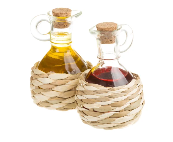 Red Wine Vinegar and sunflower oil — Stock Photo, Image