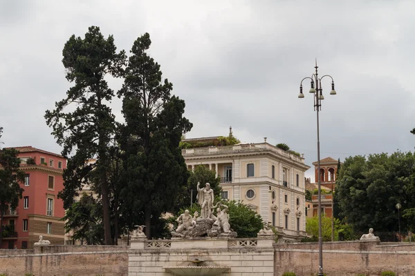 Piazza del Popolo em Roma — Fotografia de Stock