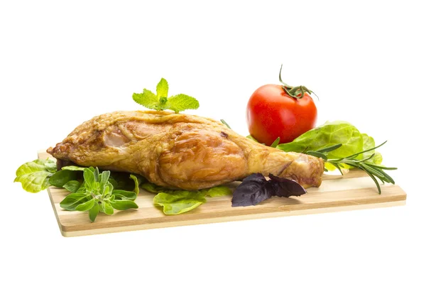 Smoked chicken leg — Stock Photo, Image