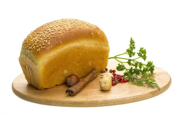 Bread with parsley and nuts — Stock Photo, Image