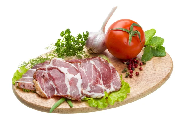 Bacon with vegetables — Stock Photo, Image