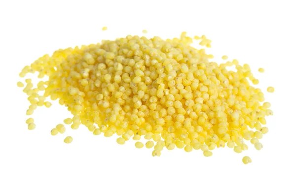 Scoop of hulled millet — Stock Photo, Image