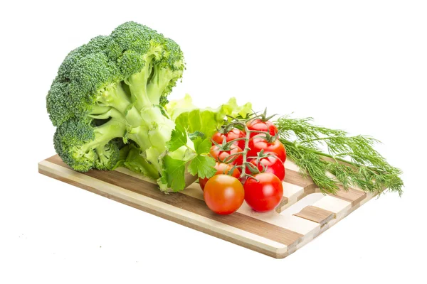 Brokoli та Вишневі помідори — стокове фото