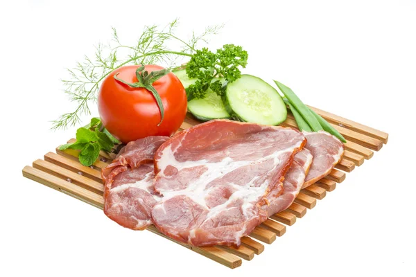 Bacon com legumes — Fotografia de Stock