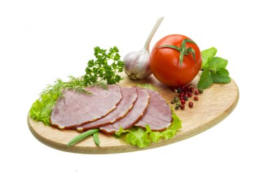 Olgun taze sebze jambon