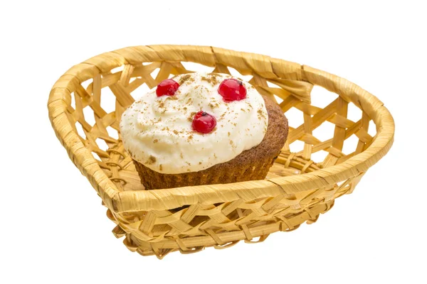 Cupcake mit Sahne — Stockfoto