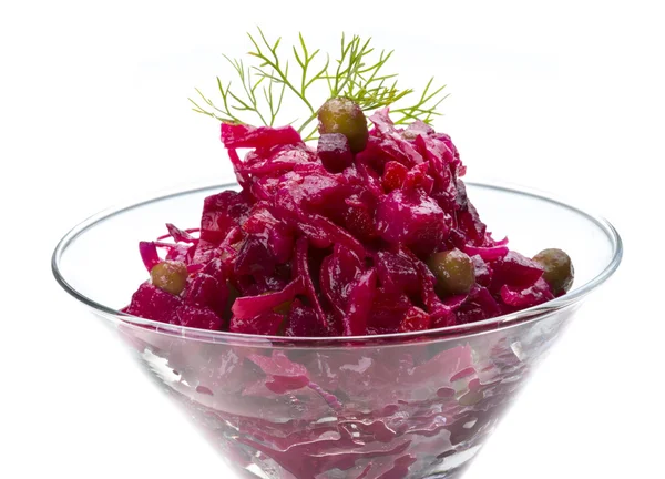 Vinaigrette Russian beetroot salad — Stock Photo, Image