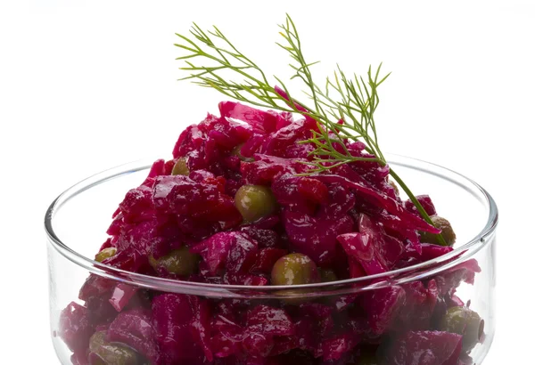 Vinaigrette Russian beetroot salad — Stock Photo, Image