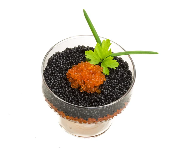 Rad and Black caviar — Stock Photo, Image