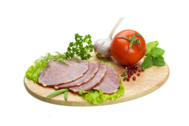 Olgun taze sebze jambon