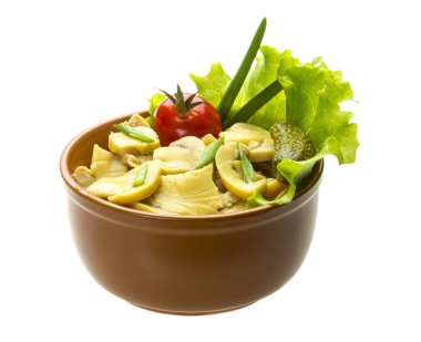 beyaz daire üzerinde beyaz izole içinde Marine mantar